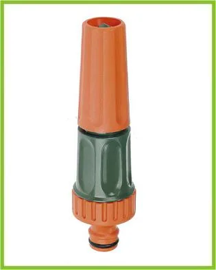 Punta de aspersión, Ramp, modelo R1210, para riego de jardines y cultivos, flujo regulable, diseño en colores naranja y verde, eficiente y duradera