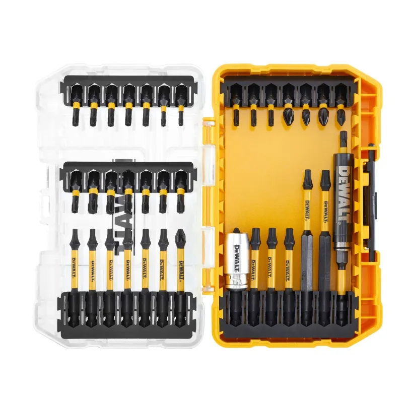 DEWALT DT70732T-QZ - Juego de Puntas de Atornillador FLEXTORQ (37 piezas), Estuche apilable TOUGHCASE, Diseño modular, Alta resistencia