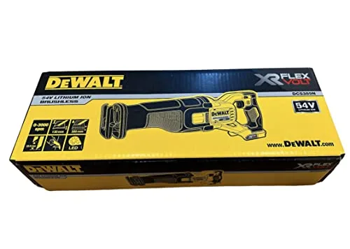 DeWalt DCS389N - Sierra alternante inalámbrica FlexVolt de 54 V con caja de almacenamiento de herramientas profunda DWST1-71195