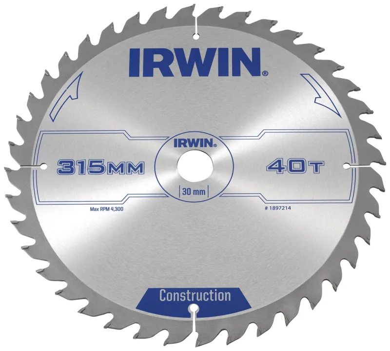 Irwin - Disco sierra circular 315mm/40t mesa+inglete