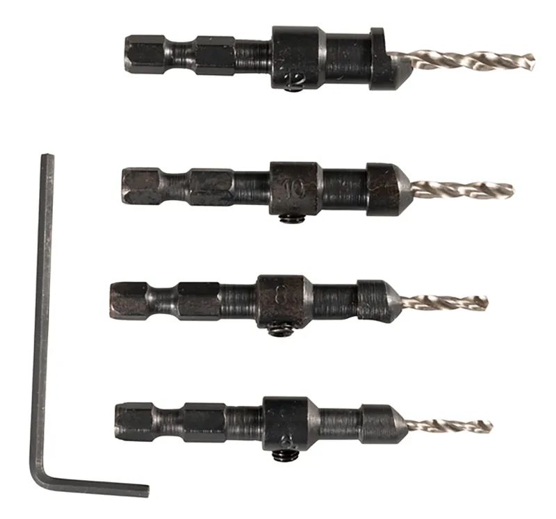 Makita Set de Brocas D-73455 (4 piezas), herramienta profesional para perforaciones en distintos materiales, diseño optimizado, alta resistencia, compatibilidad con múltiples dispositivos