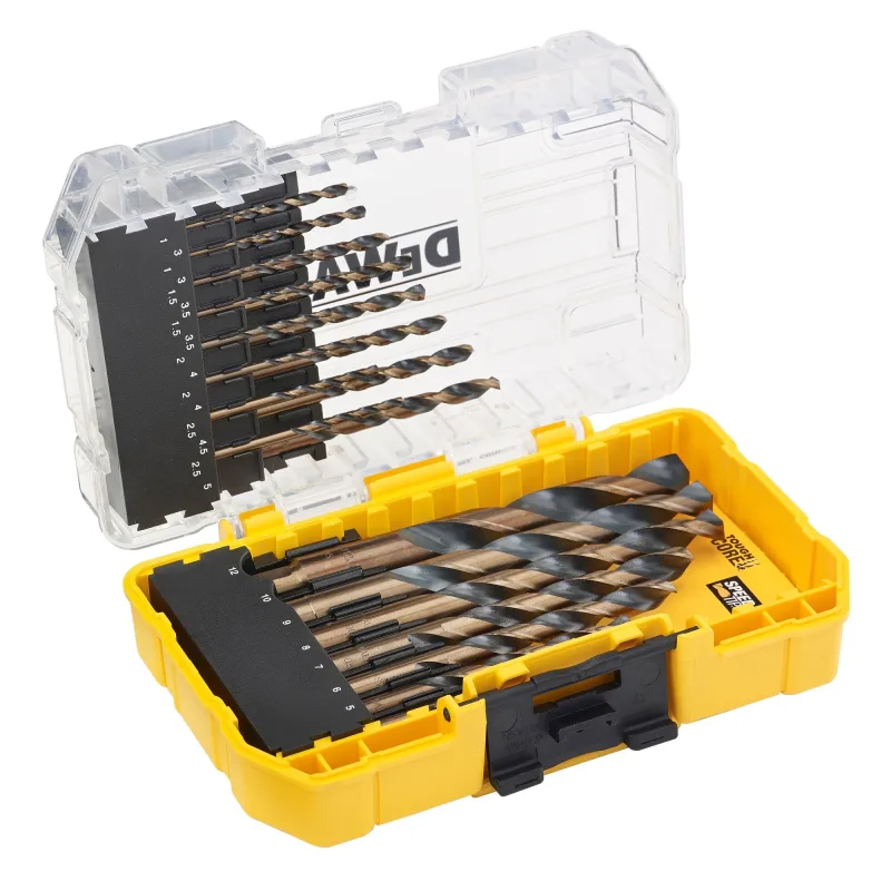 DEWALT DT70729-QZ - Juego de 23 brocas para metal Black & Gold, Se entrega con estuche pequeño Tough Case, Compatible con TSTAK
