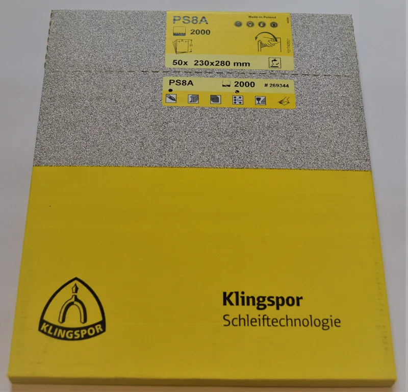 Klingspor PS8A - Papel de lija (grano P2000, 50 unidades)
