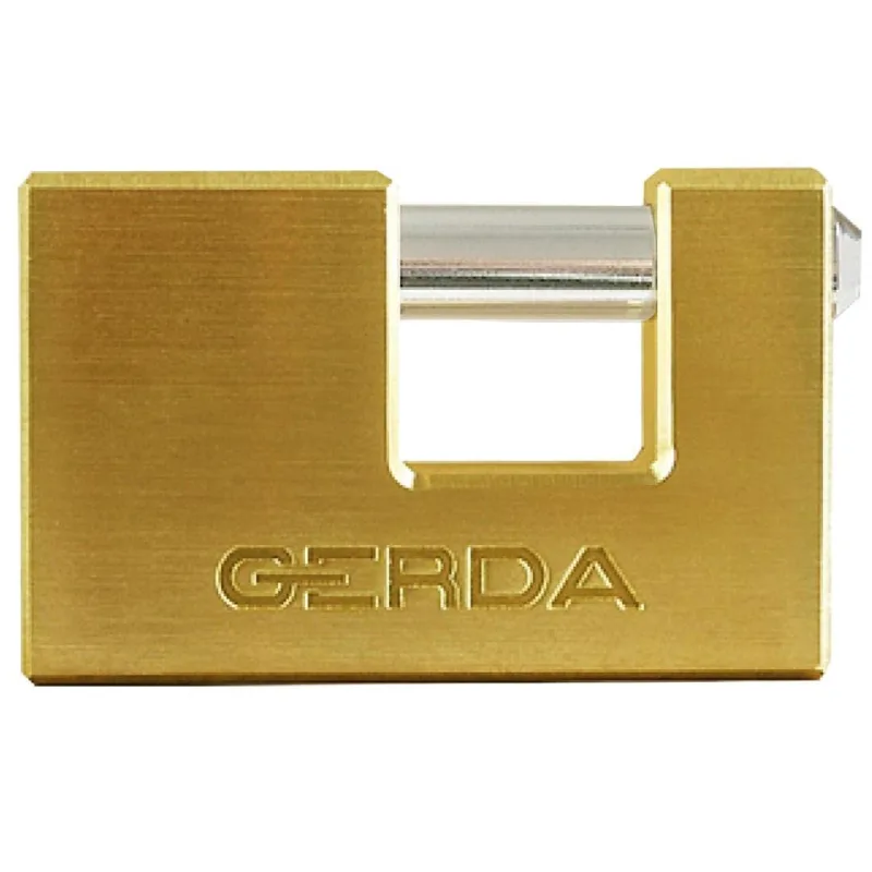Candado de perno de latón Gerda, modelo Kłódka trzpieniowa mosiężna, 50mm, ideal para seguridad general, alta resistencia, protección contra robos y durabilidad garantizada.