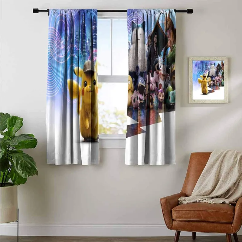 ZhiHdecor Cortinas de Dormitorio Detective Deadpool Pika 78 Cortina de Ventana para Salón