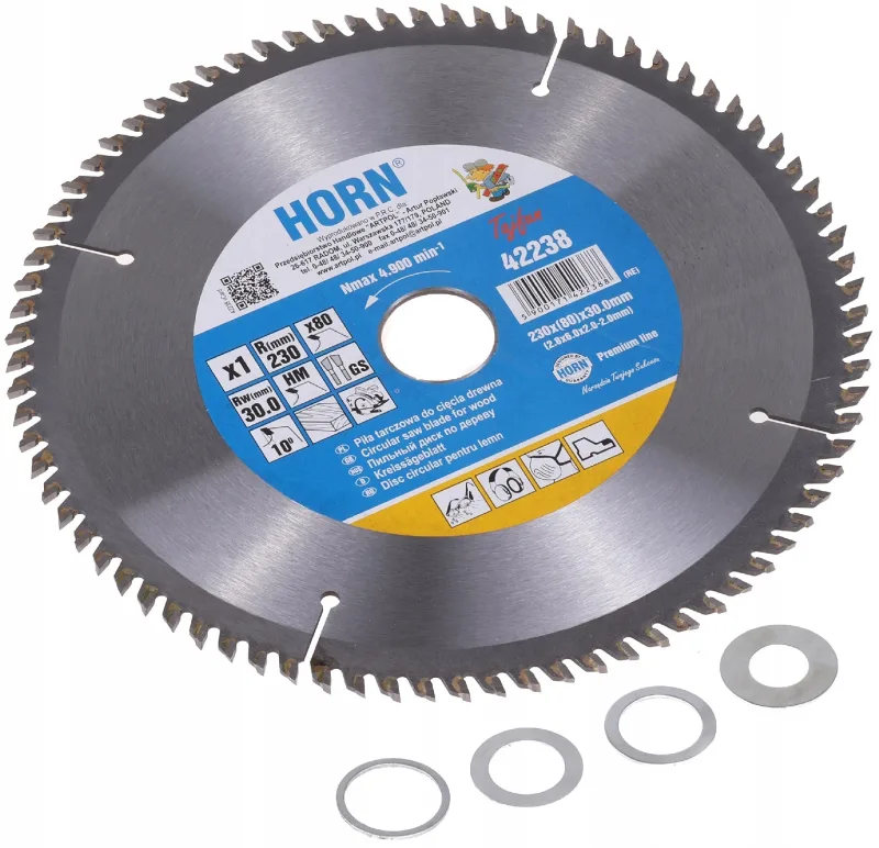 ARTPOL - Hoja de sierra circular de mano 600 x 30,0 mm, madera 60 T