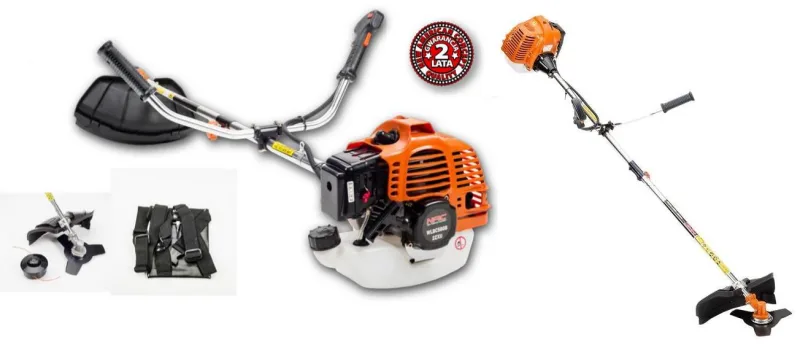 Desbrozadora de Gasolina Nac 54cc 2,9nm con motor de alto rendimiento, par motor superior, ideal para trabajos intensivos en jardines, cortes de maleza y césped denso.