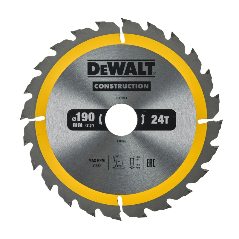 DeWalt dt1944 Circular Saege hoja handkr 190 x 30 mm, 24 dientes