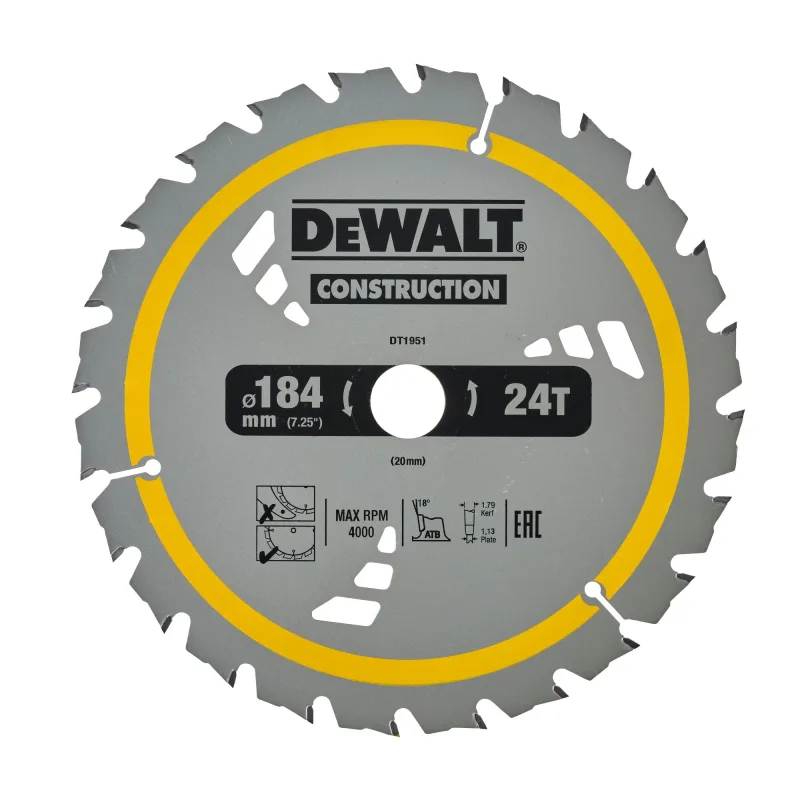 DeWalt Sierra circular, 1 pieza, Plata; Amarillo; negro, dt1951 de QZ
