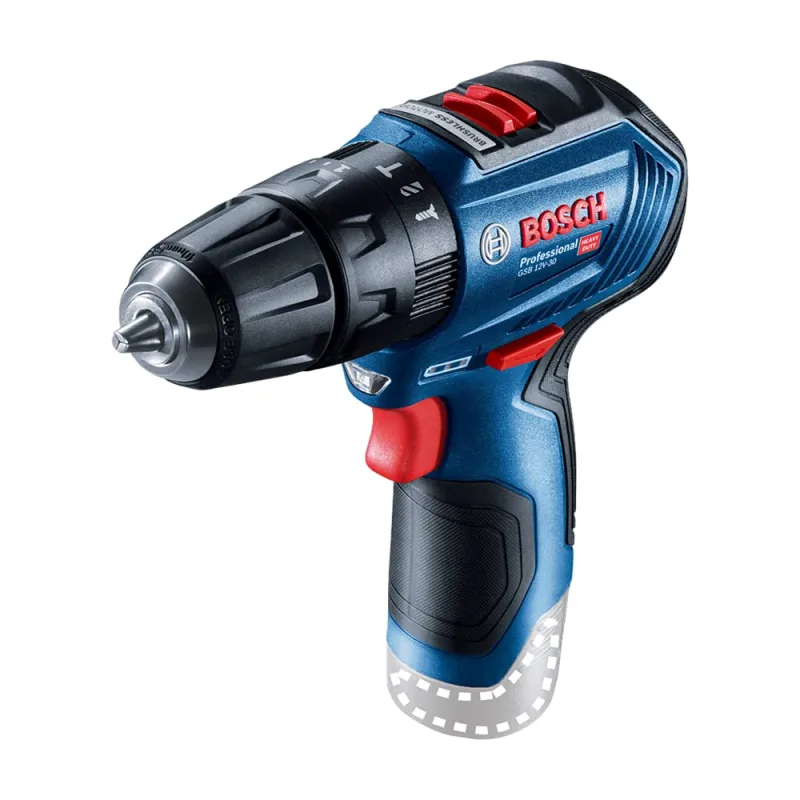 Bosch wiertarko-wkrętarka udarowa 12v 30/17nm bez akumulatorów i ład. brushless gsb 12v-30 solo