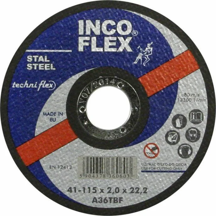 Incoflex disco de corte para metal 230 x 3,2 x 22,2 mm - Corte duradero y eficaz en metales resistentes