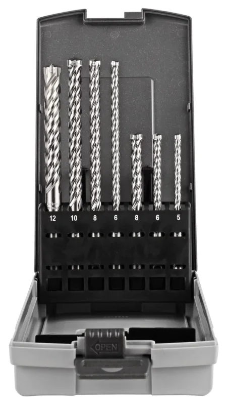 Juego de brocas SDS+ 7 piezas para hormigón de alto rendimiento, perforación precisa, tecnología avanzada de corte, color metálico Makita Nemesis 2