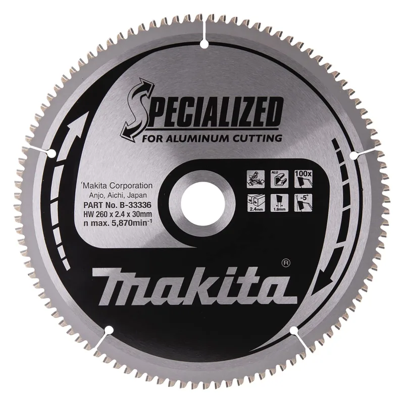 Makita Hoja de sierra circular especializado 260 x 30 x 100 Z (B-33336), Multicolor