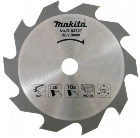 Makita D-03327, hoja de sierra circular, 1 pieza, ideal para cortar madera, metal y otros materiales, duradera y de alto rendimiento