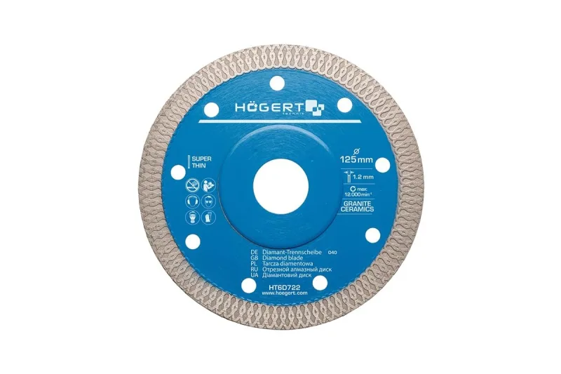 Hogert Technik Disco lija amolador angular HT6D722 1.2mm 125mm 130g