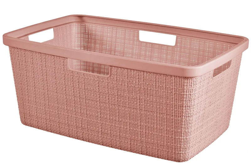 Curver yute - Cesta para ropa (46 L, 59,4 x 39,4 x 25 cm), color rosa