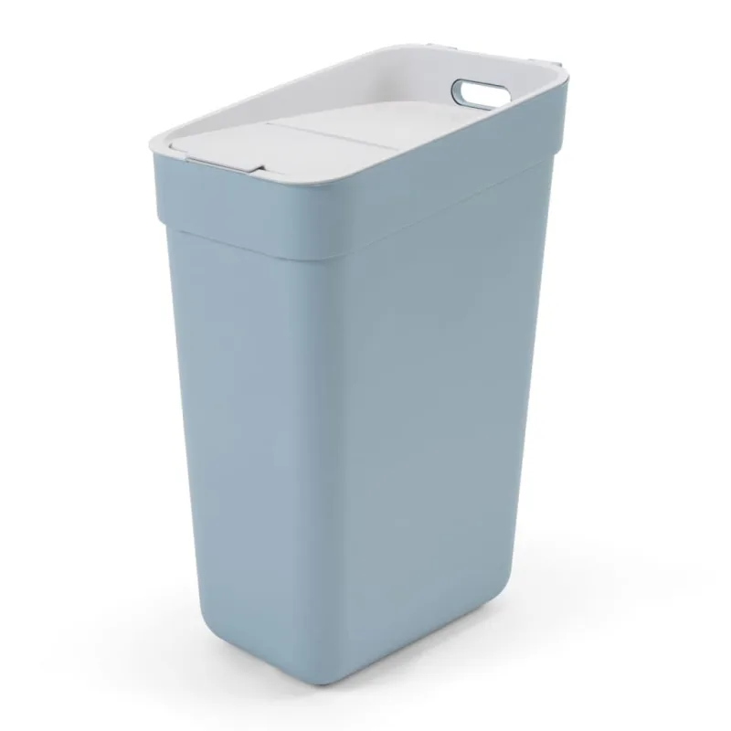 Curver Keter - Cubo de basura de 30 litros para la recogida selectiva Ready To Collect, con soporte de pared, ideal para la cocina, 100% reciclado, gris