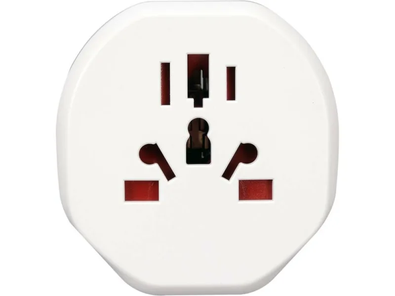 Adaptador de enchufe eléctrico, Sthor 72440, conversión rápida y segura de tomas, ideal para hogar y oficina, diseño compacto y resistente, fácil de usar, color blanco