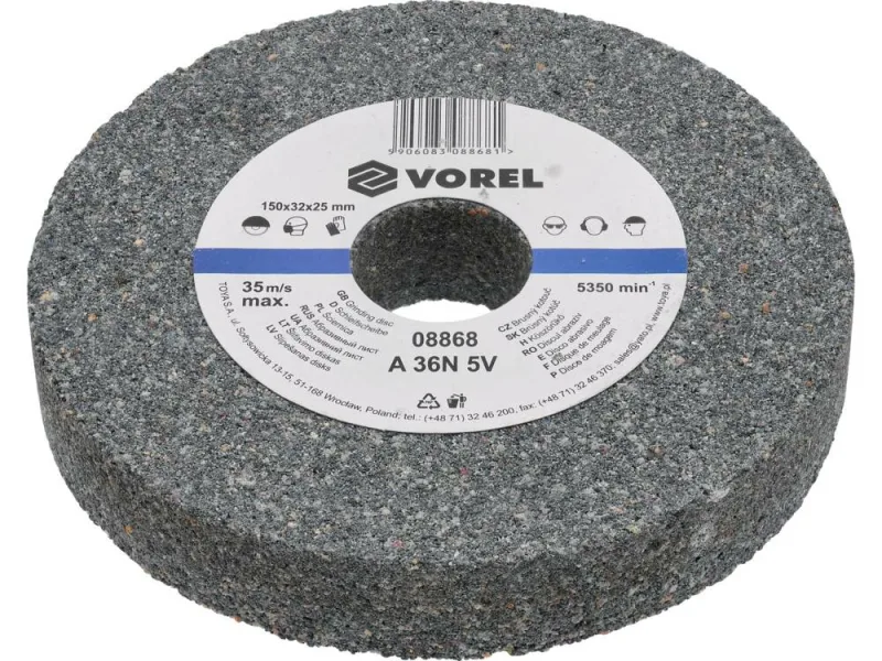 VOREL 08868 - disco abrasivo 150x31.75x25mm / grano grueso /