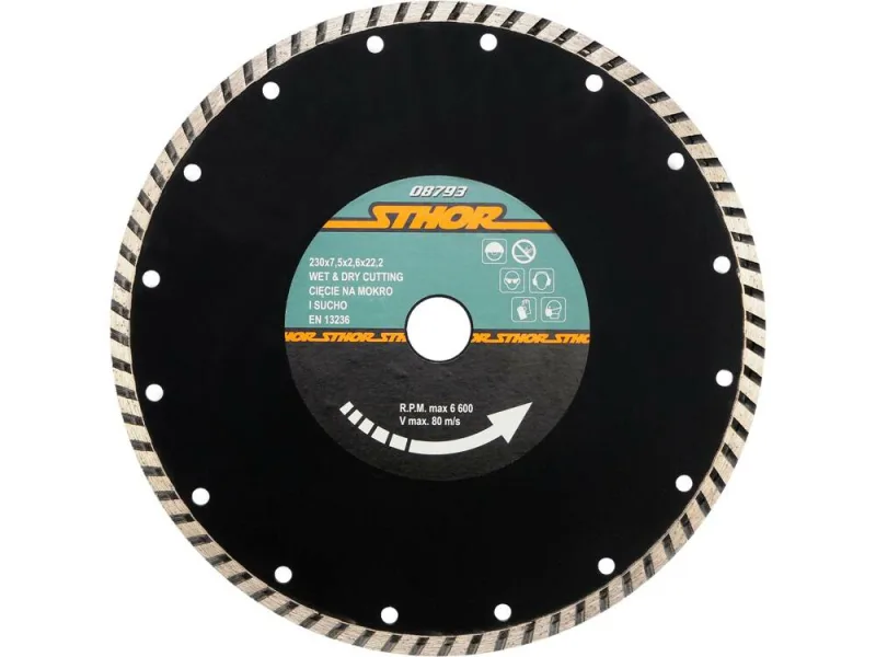 STHOR 08793 - disco de diamante, 230 mm turbo