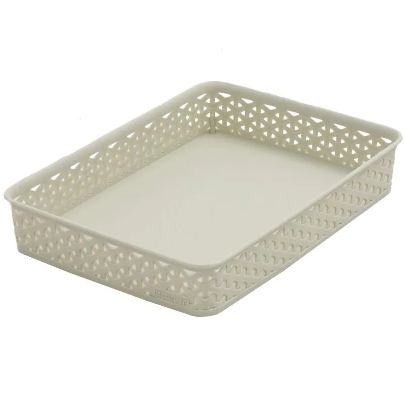Curver - Bandeja Organizadora A4 MyStyle Rectangular - Color Blanco Roto