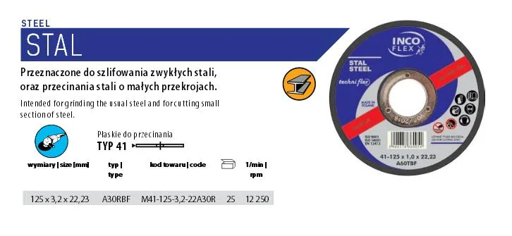 Incoflex disco de corte para metal 125 x 3,2 x 22,2 mm - Corte preciso y duradero para metales