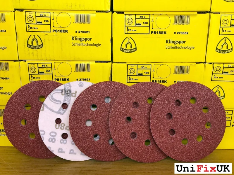 Klingspor krążek ścierny samoprzyczepny 125mm ps18ek gr. 60 gls5 8-otworów/50szt.