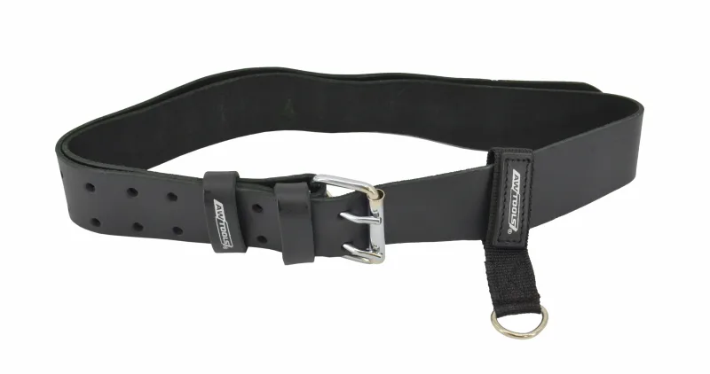 Cinturón de cuero Awtools 137cm Black Line, resistente y duradero, ideal para profesionales de la construcción, trabajo pesado y uso diario, con diseño ergonómico