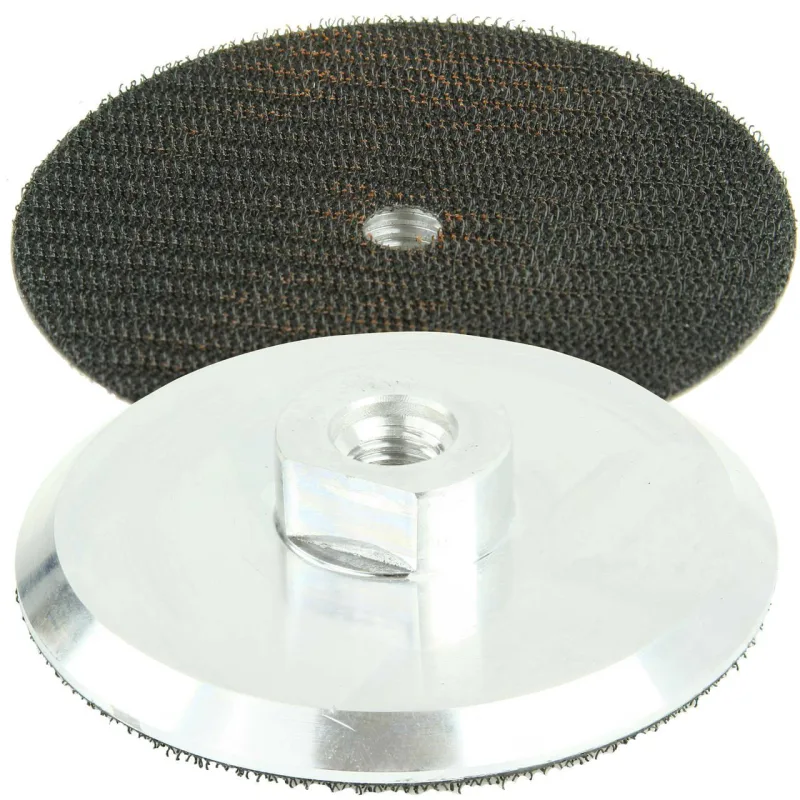 MAR-POL® Disco Aluminioso con Velcro de 100mm, Compatible con Discos de Lijado, Duradero, Fácil Cambio de Discos, Ideal para Lijado en Diversas Superficies