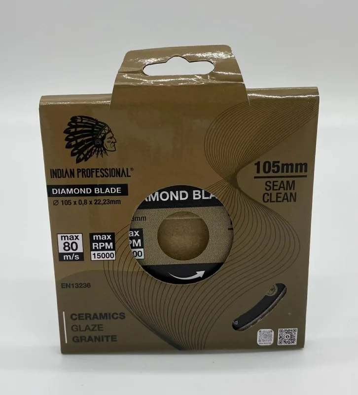 Disco diamantado 105mm x 0,8mm x 22,2mm Seam Clean Do Fug Indian Professional, corte de precisión para juntas, alta calidad y durabilidad.