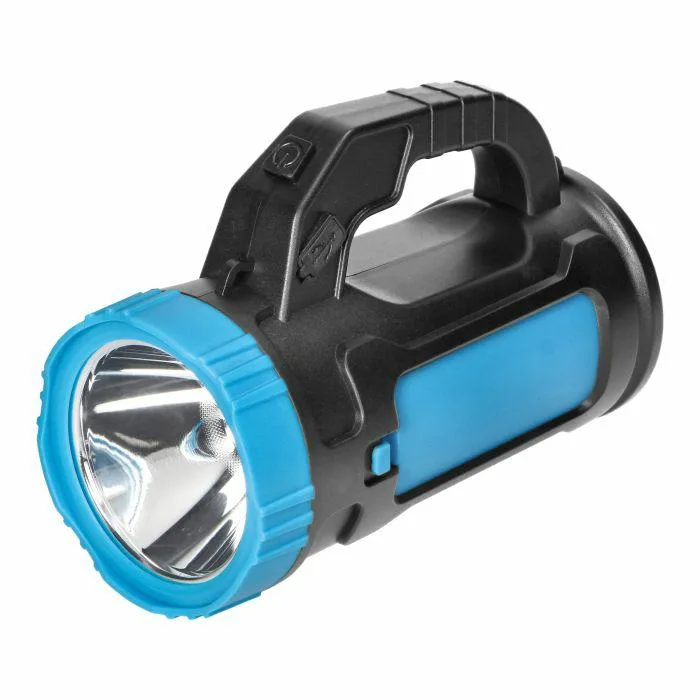 Orno Linterna LED SMD 3W + COB 3W, iluminación para actividades al aire libre, batería recargable 1200mAh, luz difusa y concentrada, diseño compacto, color negro.