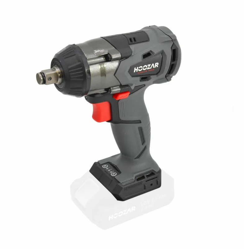 Llave de impacto sin escobillas Hoozar, modelo IW10BL, 18V, 350Nm, 1/2", ideal para trabajos mecánicos, potente, duradera, eficiente y de alto rendimiento.