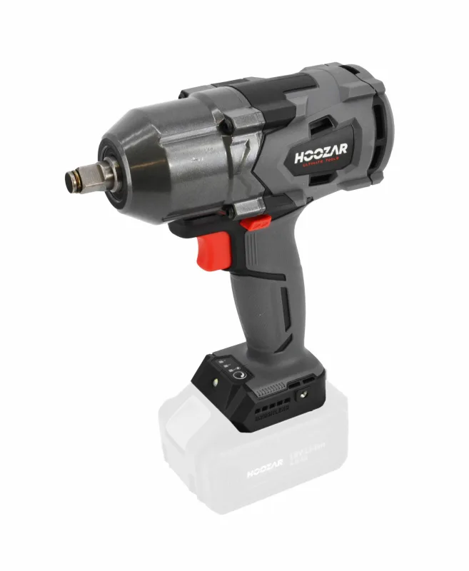 Llave de impacto sin escobillas Hoozar, modelo IW20BL-0, 18V, 1/2", 600Nm, ideal para trabajos mecánicos pesados, potente, duradera, eficiente y sin escobillas.