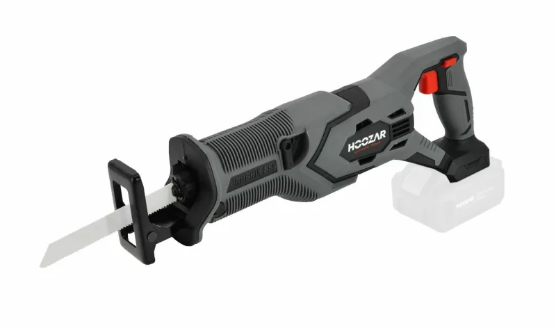 Sierra sable sin escobillas Hoozar, modelo RS10BL-0, 18V, ideal para cortar materiales como madera y metal, potente, ligera y eficiente para trabajos intensivos.