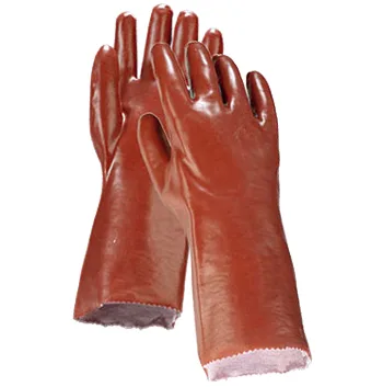 Guantes PVC largos, 35 cm, protección para manos, alta resistencia a productos químicos, impermeables, ideales para trabajos en limpieza, jardinería e industria.