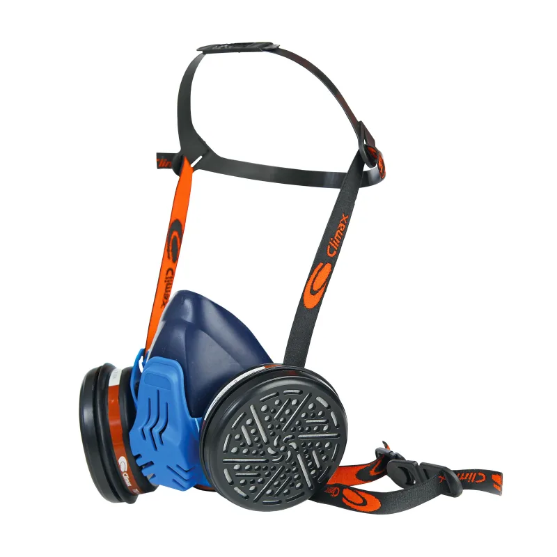 Media máscara Climax 757-S A1B1E1K1 con filtros anti-alérgicos, protección respiratoria avanzada, ideal para trabajos industriales, alta eficiencia en filtración y seguridad profesional.