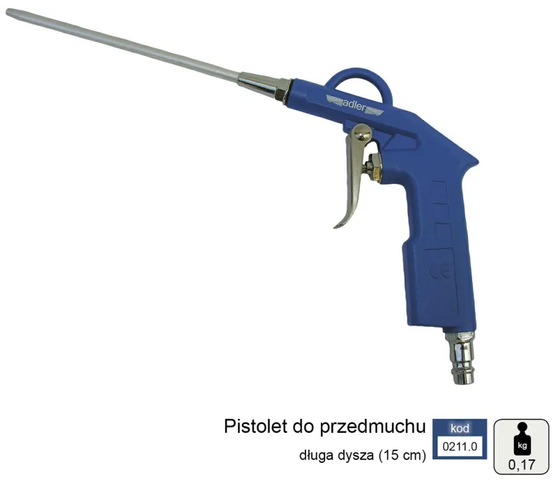 Adler pistolet do przedmuchiwania 15cm