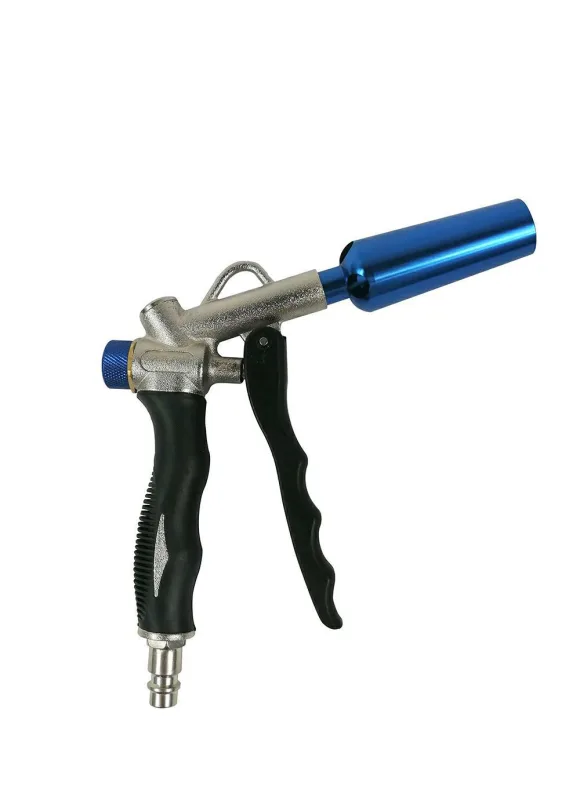 Pistola de soplado SilverTools, modelo con boquilla Venturi, para limpiar rincones y grietas, presión máxima 15 bar, boquillas de 80 mm y 125 mm, conexión 1/4