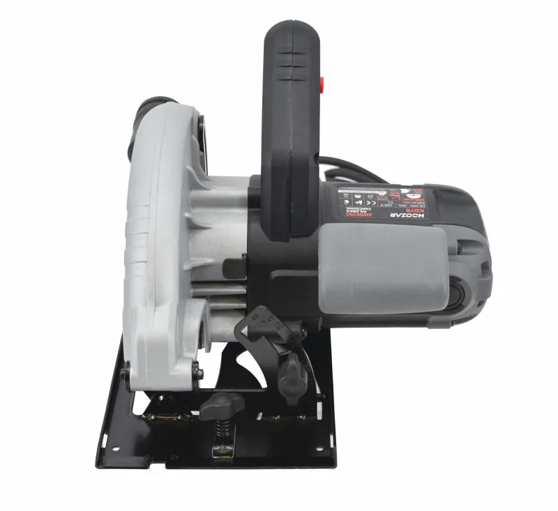 Sierra circular Hoozar 190mm 1500W, ideal para cortes precisos en madera y materiales duros, incluye disco 190mm 24T, potente, duradera y fácil de manejar para proyectos exigentes.