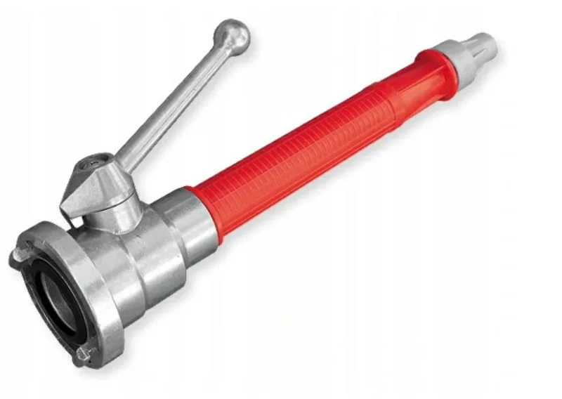 Prądownica do węży strażackich z zaworem 2" silver