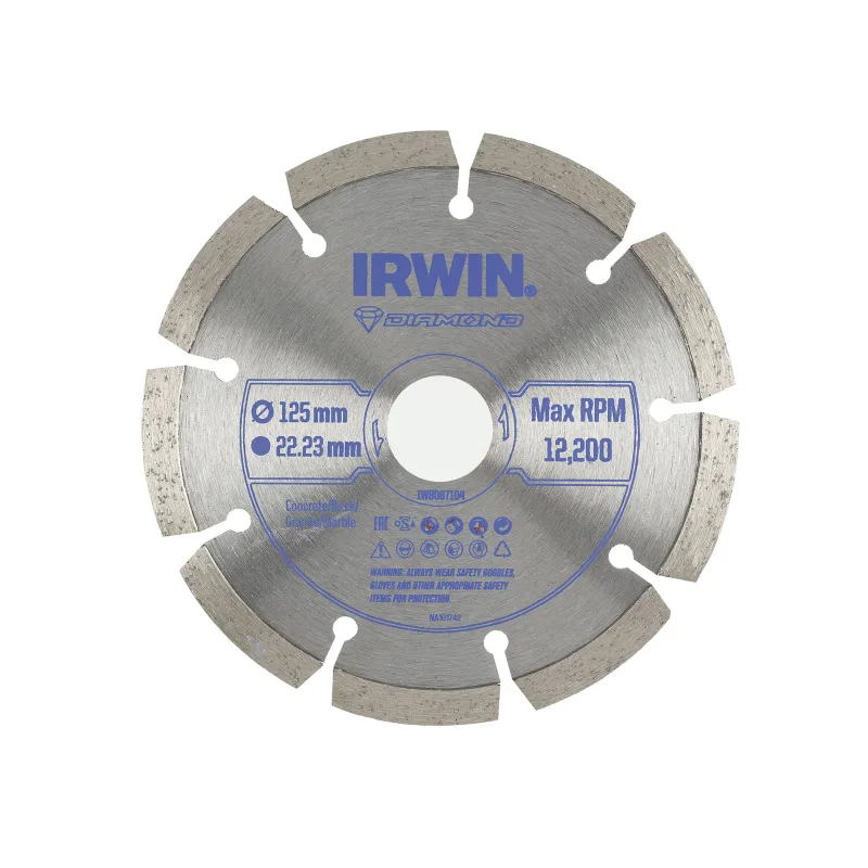IRWIN Pro Performance - Hoja de diamante para amoladora angular, 125 mm, borde segmentado