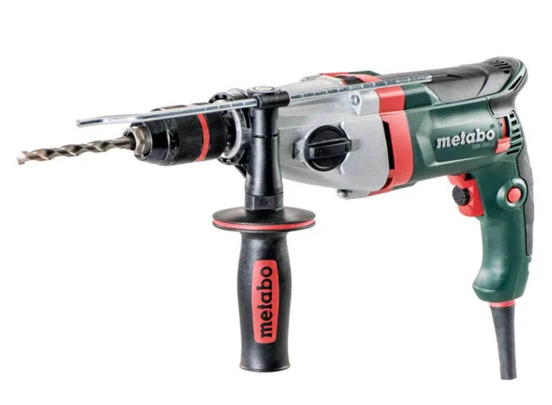 metabo 600782500 - Taladro percutor SBE 850-2 (portabrocas Futuro Plus) 850W con maletín, 490 W, 240 V, Verde
