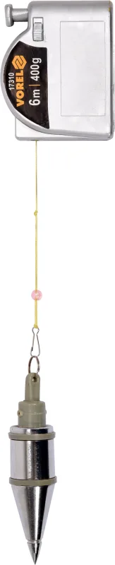 Vorel - Plomada 400 g 6 metros con alimentador automático y magnético directividad Lot Albañil Lot Lot cuerda Lot