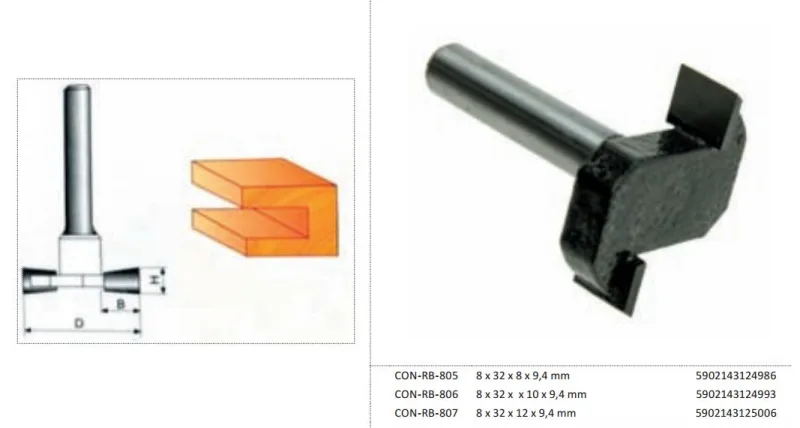 Fresadora Condor 32x10mm, para Madera, con Eje de 8mm, ideal para crear ranuras en madera, alta durabilidad, precisión y rendimiento profesional en carpintería.