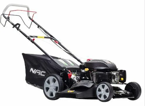 NAC Cortacésped a Gasolina con Tracción LS46-146-, motor 146cc, arranque fácil, ancho de corte 46 cm, ideal para jardines medianos.