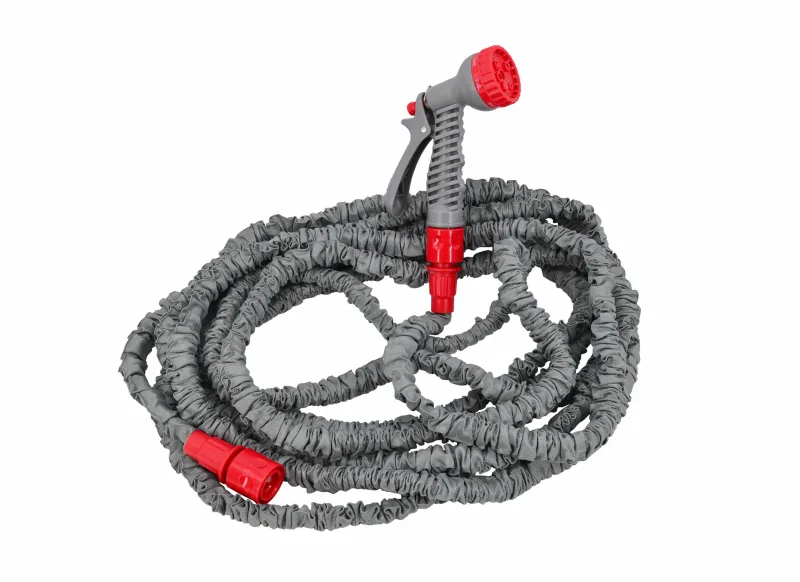 Manguera de jardín extensible Awtools, modelo 6.5-20m, 3 tramos, ideal para exteriores, flexible, resistente, fácil de usar, perfecta para riego y tareas de jardinería.