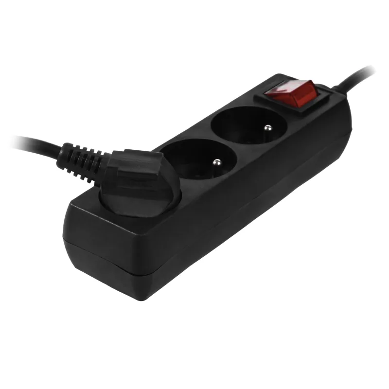 Extensión doméstica Awtools, modelo 3-gniazdos 5,0m con conexión a tierra e interruptor, ideal para el hogar, 3 tomas, cable resistente, diseño compacto y seguro.