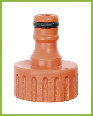 Ramp Conector de Grifo 1" con Rosca Interior, fácil instalación, materiales resistentes, ideal para mangueras de jardín, uso exterior, color negro.