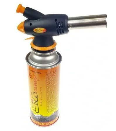 Soplete de gas Elico RK-3110 con gas 220g, ideal para cocina y soldadura ligera, encendido piezoeléctrico, llama ajustable, portátil, seguro y recargable para uso prolongado