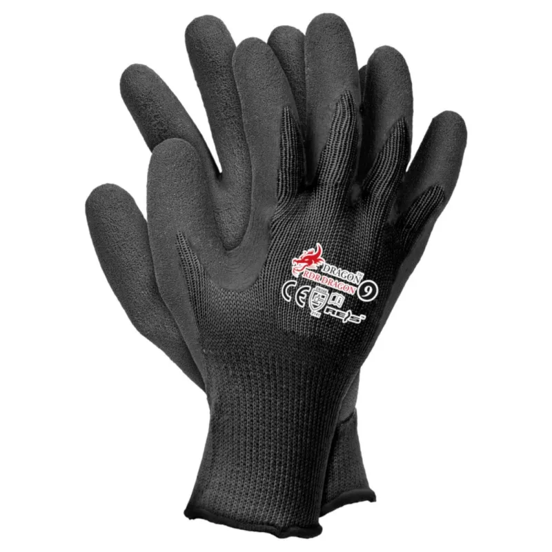 12 pares Guantes de trabajo Guantes montaje Guantes Guantes de protección de tejido de punto, revestimiento Talla 10
